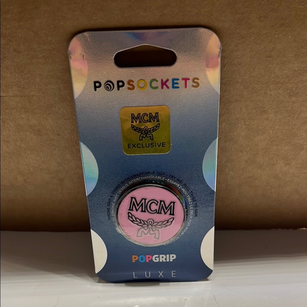 New MCM Pink PopSocket with Logo